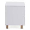 Oslo Engineered Wood Bedside Table in White Finish