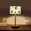 Devansh Multicolor Cotton Table Lamp With  Natural  Wood Base  & Steel Pipe (7X17 Inches)-15