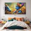 The Castle Decor Bal Gopal Wall Painting Wooden Framed 27x48 Inch (Style 2)