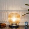 Sueno Amber Glass and Metal Table Lamp