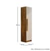 Hexa Red Wooden 1 Door Wardrobe with Huge Storage Space in Giant Wood and Frosty White Colour