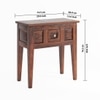 Mko Solid Wood Console Table in Walnut Finish