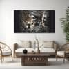 The Castle Decor Radha Krishna Wall Painting Wooden Framed Digital Painting 27x48 Inch (Style 2)