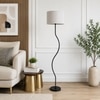 Eisley White Jute Floor Lamp with Solid Wood