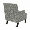 Lark Printed Canvas Geometry Fabric Lounge Chair inGreen Colour