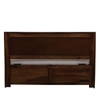 Mapleton Solid Wood Queen  Size Upholstered Bed With Hydraulic Storage (Provincial Teak Finish)