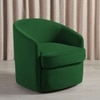 Andean Solid Wood Accent Chair in Green Colour