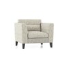 Lewis 1 Seater Fabric Sofa In Monochrome Paisley Colour