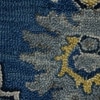 Linda Steel Blue Solid Hand-Tufted Wool 9X7 Feet Carpet