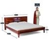 Rangrez Sheesham Wood King Size Non Storage Bed in Honey Oak Finish