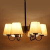 Devansh Black Wall Mounted Lamp With Off-White Cotton Shade