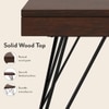Dyson Rectangular Metal Coffee Table In Walnut Finish