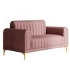Josbert Velvet 2 Seater Sofa In  Peech Colour