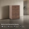 Ben Engineered Wood Chest of 4 Drawers in Classic Walnut Finish