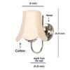 Devansh Steel Wall Mounted Lamp With Off-White Cotton Shade