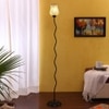 Kensington Black Glass Shade Floor Lamp