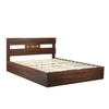 Yumako Harmony Bedroom Set – Queen Bed, 3-Door Wardrobe & Bedside Table in Walnut Finish – Engineered Wood
