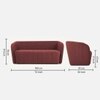 Candler Fabric Sofa (Pink)