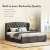 Holmebrook Upholstered Storage Bed In Hydraulic in King Size Urban Grey Colour