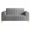 Josbert Velvet 2 Seater Sofa In Grey Colour