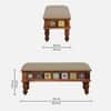 Rangrez Sheesham Wood 6 Seater Dining Set in Honey Oak Finish with Cushioned Bench