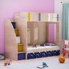 Pinwheels Bunk Bed with Storage in Oak Colour BKBB044