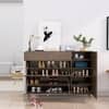Hexa Red Engineered Wood Shoe Rack in Flower Wenge Colour