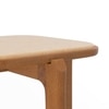 Alba Square Cluster Botticino And Solid Wood Side Table In Amber Walnut Finish