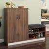Alex 21 Pair Shoe Cabinet in Classic Walnut Finish