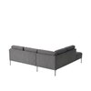 Modernelegance Wood Right Aligned 3-Seater With Upholstery Non Storage Sofa In Grey Colour