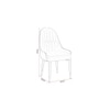 Lili Solid Wood Accent Chair in Cream Colour