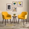 Owen Lounge Chair in  Matte Mustard Yellow Colour