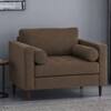 Bruch Boucle Fabric Arm Chair in Brown Colour