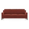 Abbey Sofa (Colour : Dark Coral, Cushion : Hard, Seating Capacity : 3 Seater)