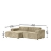 Sophisticated Wood Right Aligned 2-Seater With Upholstery Non Storage Sofa In Grey Colour