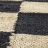 Jaipur Rugs Damier Chess Jute 5x8 Feet Eucalyptus And Ebony Dhurrie Carpet