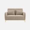 Monly Velvet 2 Seater Sofa Cream Color