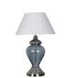 Syracuse Blue Glass Table Lamp With White Cotton Shade
