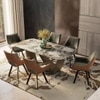 Paloma 6 Seater Dining Table With Set Of 6 Casey Swivel Dining Chairs (Colour- Spanish Ceramic)