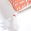 Coral Embroidered Lumbar Cushion Cover