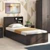 Amy Engineered Wood Single Size Box Storage Bed In Dark Wenge Finish