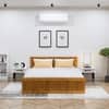 Hexa Engineered Wood Modern Queen Bed With Headboard With Storage In Giant Wood