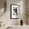 The Castle Decor Funny Highland Cow Taking Shower Wall Art 8x12 Inch