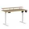 Wrick Plus Height Adjustable Study Table European Oak & White