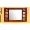 twain solid wood mirror in honey oak colour