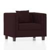 Windsor Premium 1 Seater Fabric Sofa in Deep Plum Velvet Colour