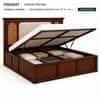 Virasat Solid Wood Comfort King Bed Hydraulic Storage Provincial Teak Finish Mattress 72 x 78 Inches