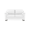 Farina 2 Seater Half Leather Sofa In Polaris Colour