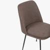 Amari Fabric Dining Chair in Brown Colour