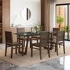 Adria Jade Green Marble 6 Seater Dining Table With 6  Atlas Wooden Seat Dining Chairs (Finish : Jade Green)